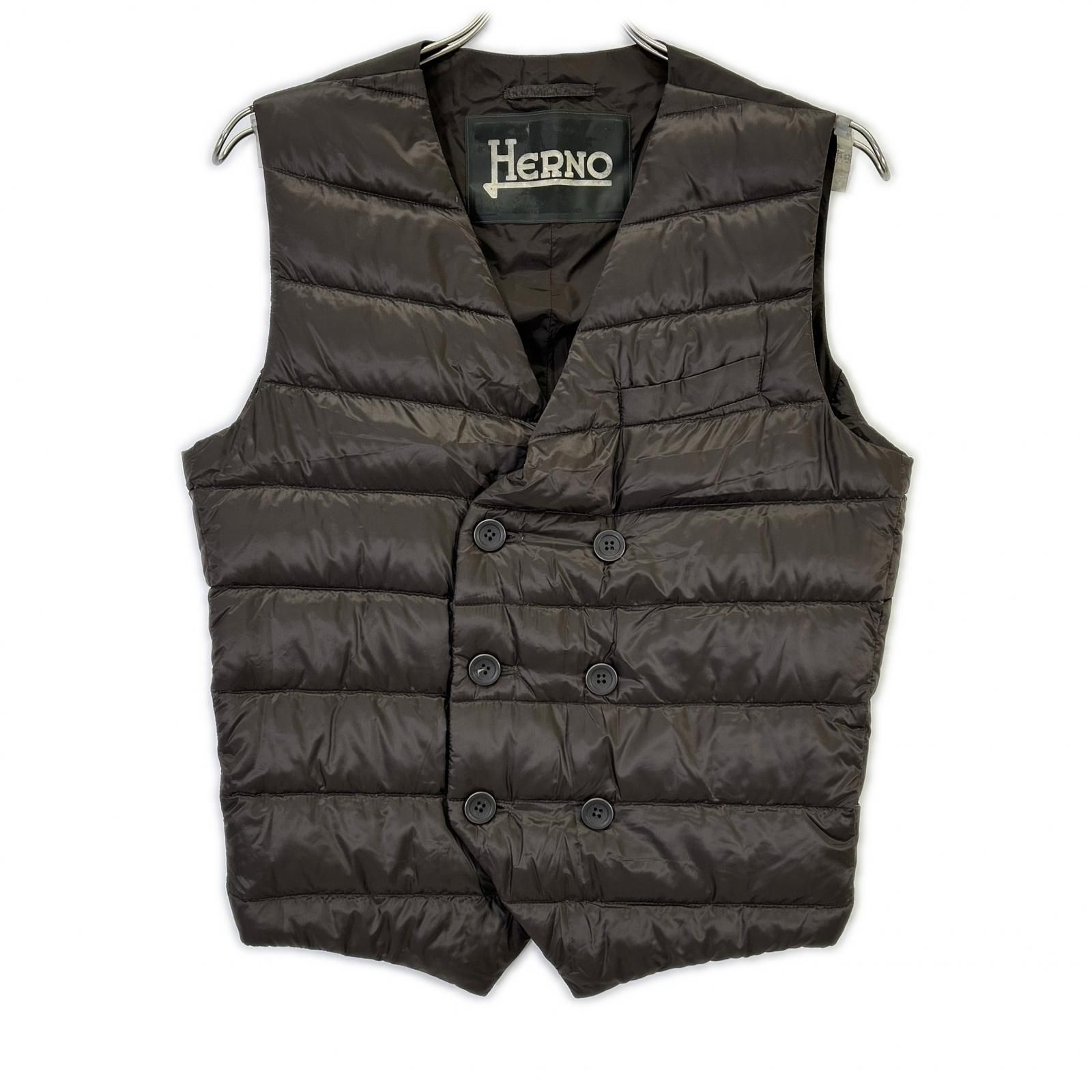 HERNO ヘルノ ﾌﾞﾗｳﾝ ﾀﾞﾌﾞﾙﾌﾞﾚｽﾄ ﾀﾞｳﾝﾍﾞｽﾄ 44-国内正規代理店