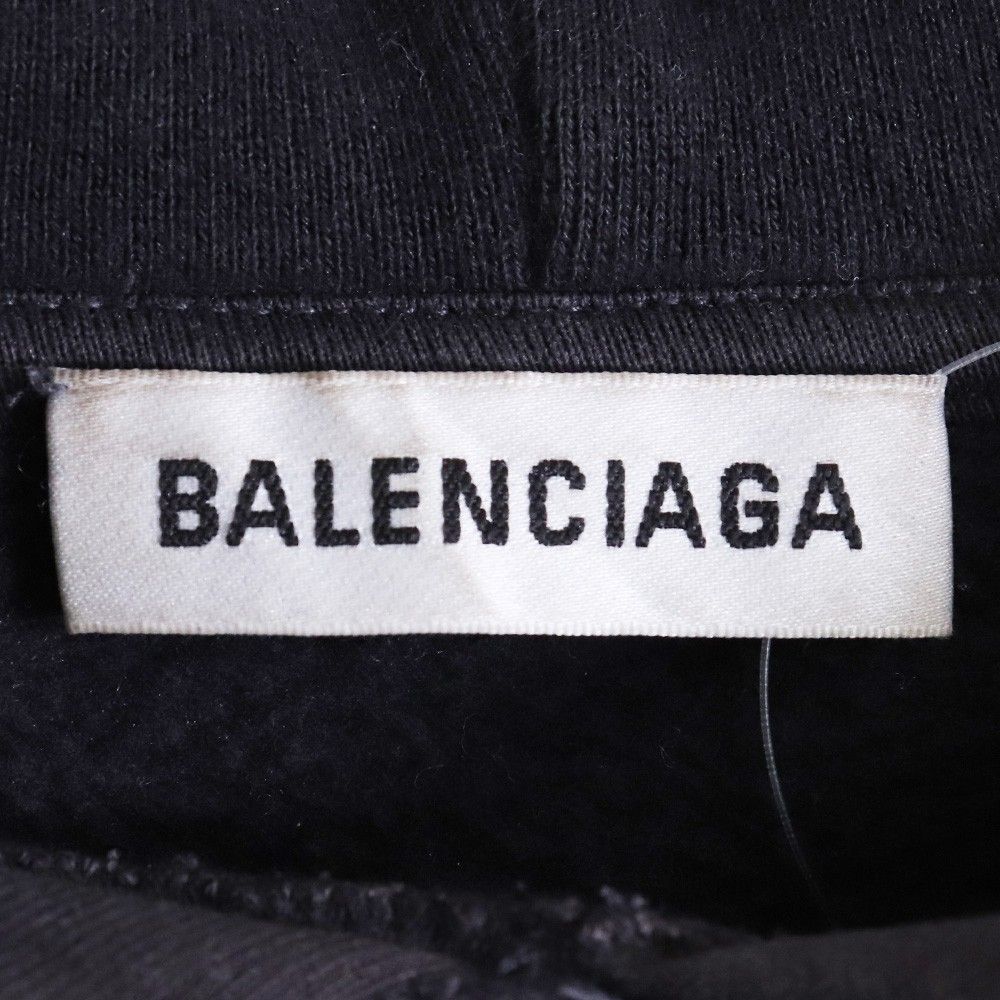 BALENCIAGA バックロゴプルオーバースウェットパーカー Sサイズ