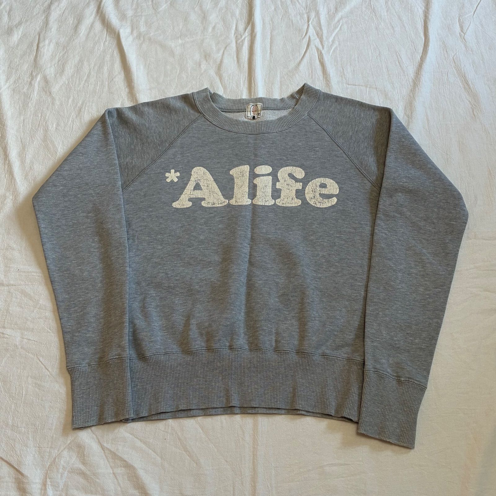 90s〜 A BATHING APE アベイシングエイプ スウェット A life グレー S 