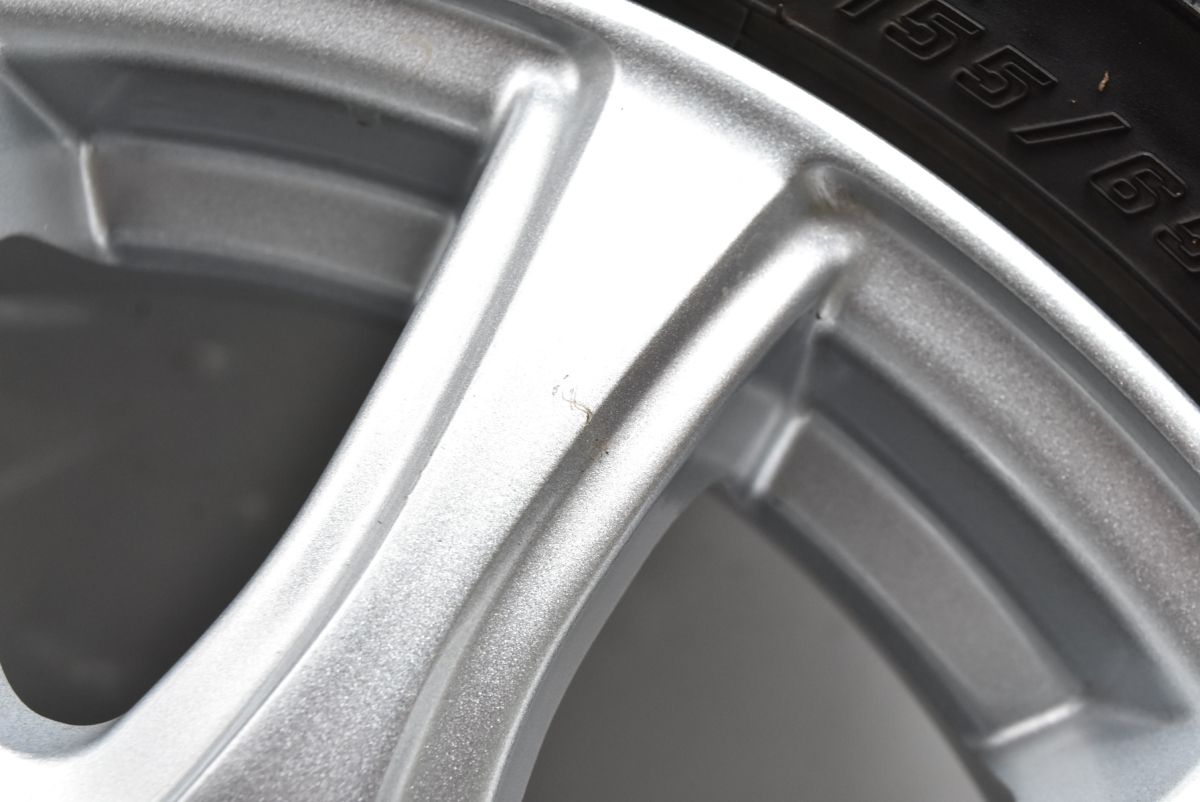 バリ溝】LAUFBAHN 13in 4.00B +45 PCD100 グッドイヤー アイスナビ6 