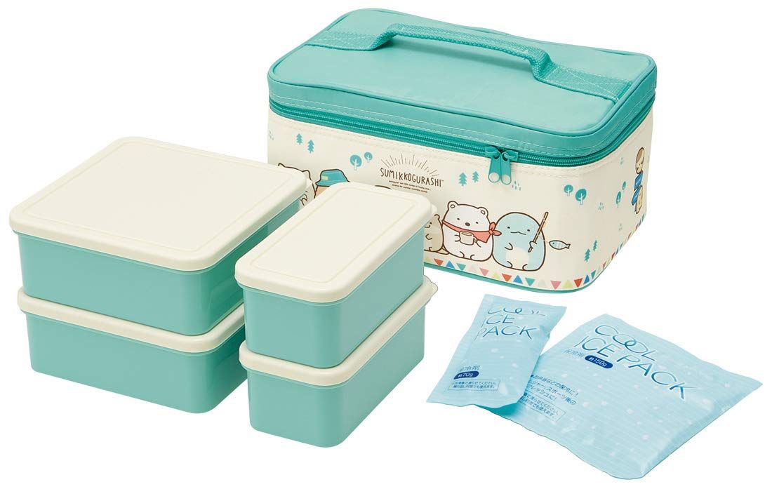 特価商品 スケーター 行楽弁当箱 保冷バッグ付 保冷剤付 すみっコぐらし キャンプ 弁当箱 大型 KCPC4