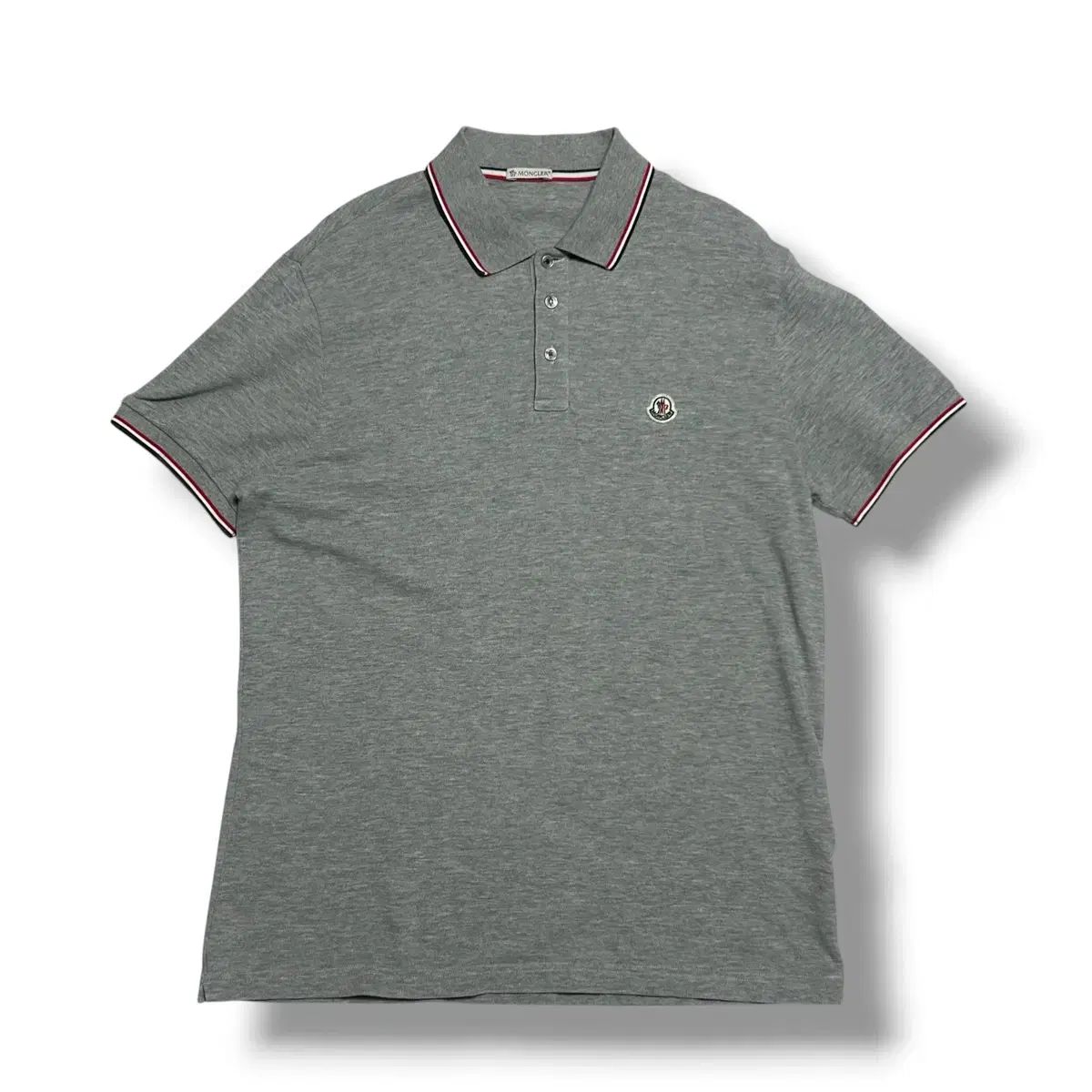 Moncler ロゴ ピケ ポロシャツ 半袖Tシャツ グレー - メルカリ