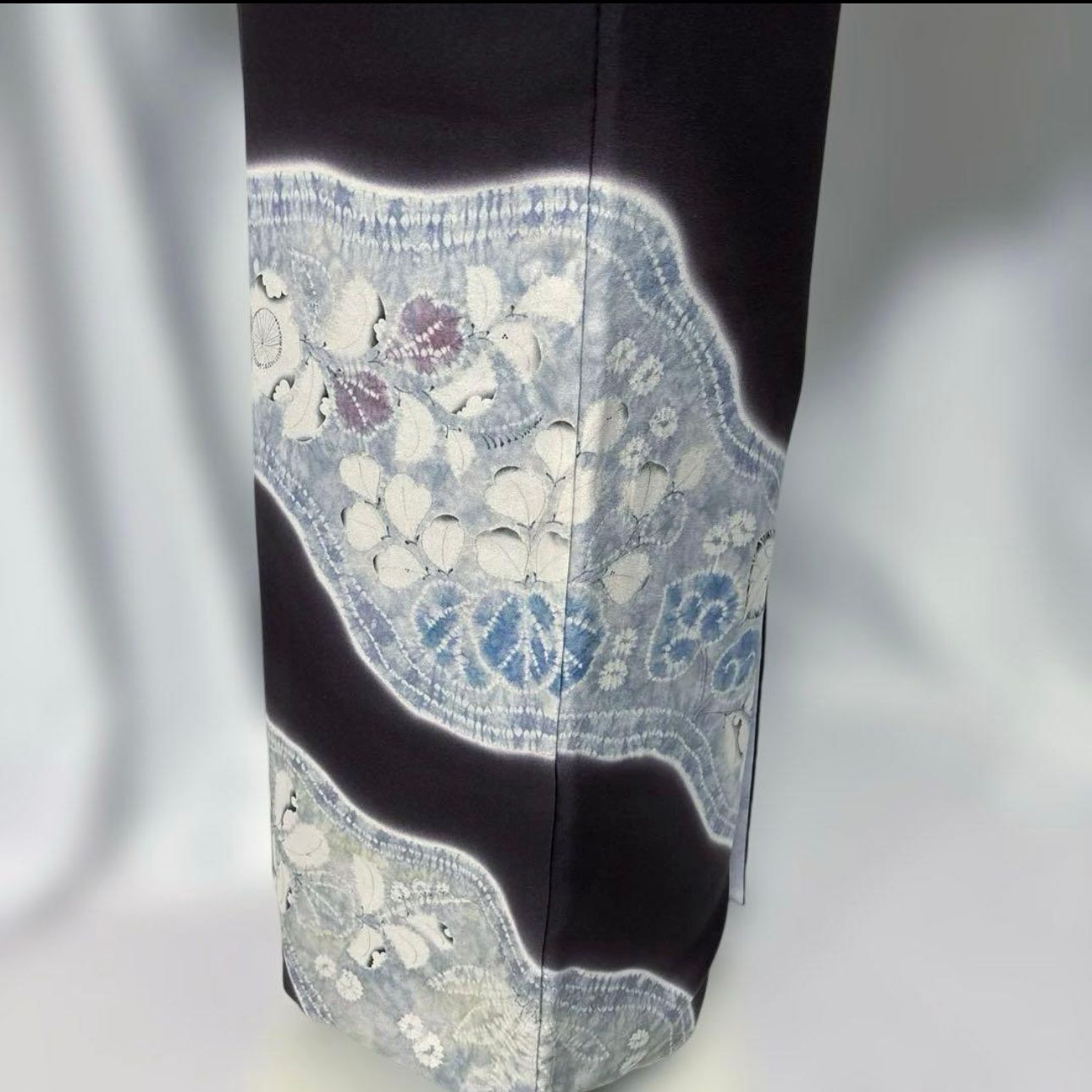 未使用近い 美品 正絹 辻が花 訪問着 フルセット 辻が花袋帯 たとう紙