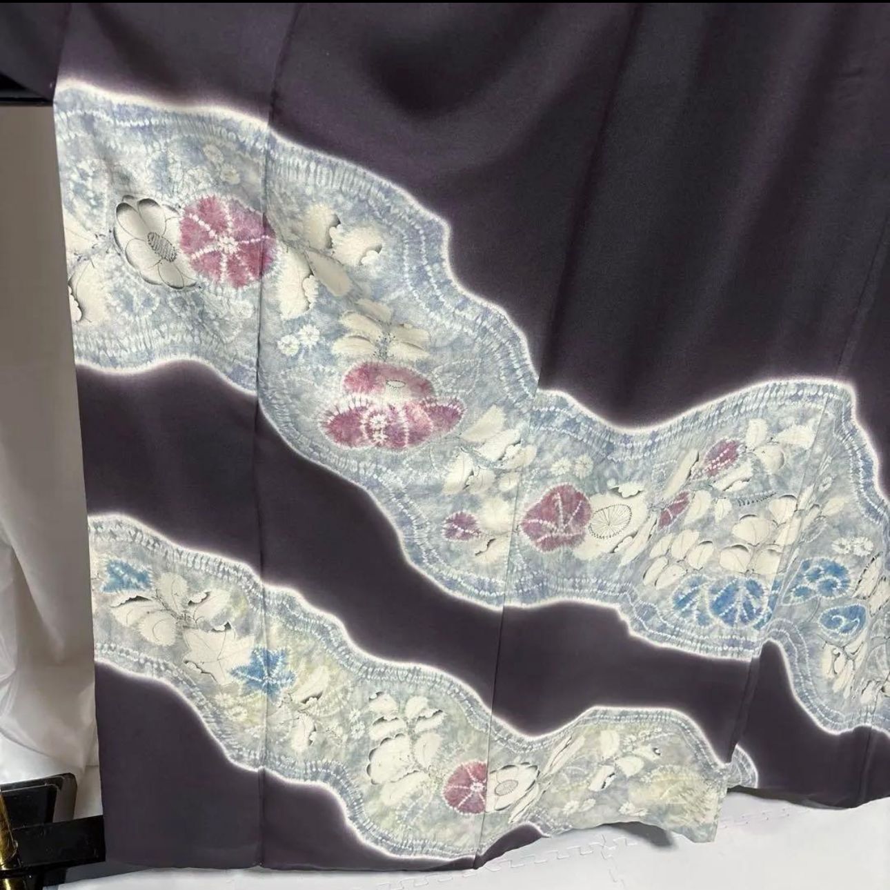 未使用近い 美品 正絹 辻が花 訪問着 フルセット 辻が花袋帯 たとう紙
