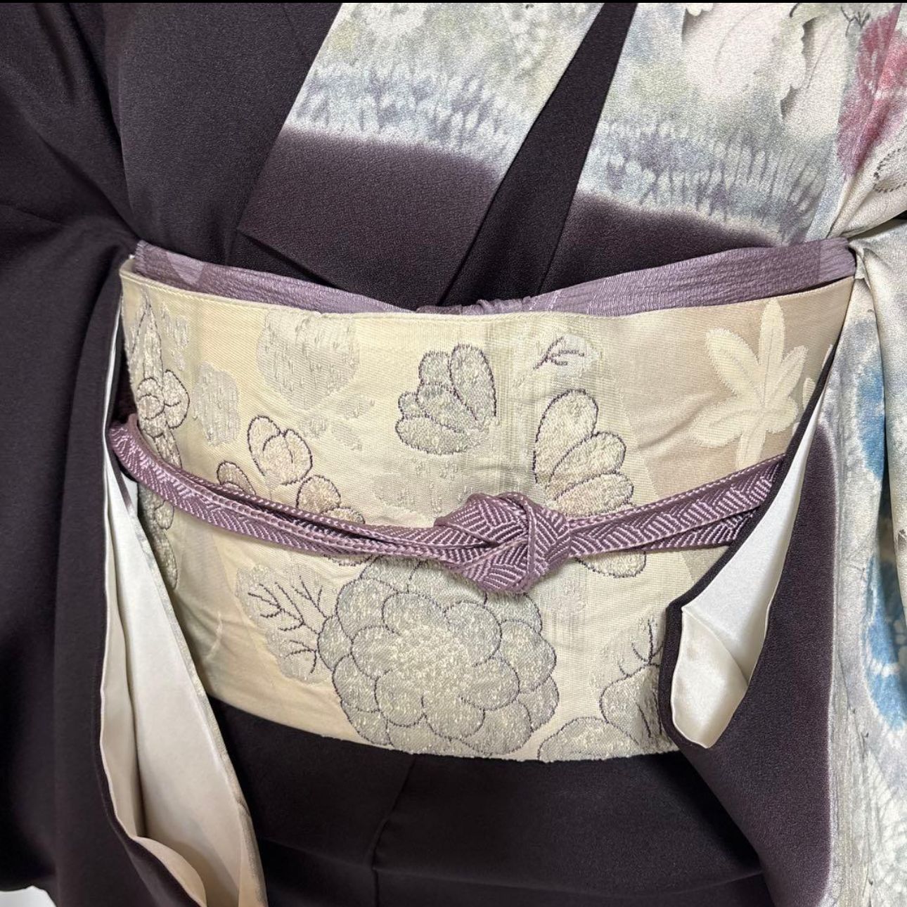 未使用近い 美品 正絹 辻が花 訪問着 フルセット 辻が花袋帯 たとう紙
