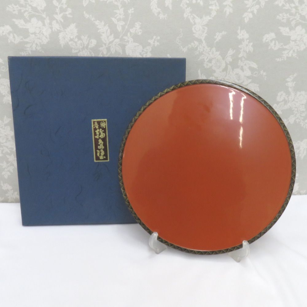 骨董・民芸品 輪島塗 丸盆 お盆 漆器 沈金 能登輪島 漆芸 箱有 - メルカリ