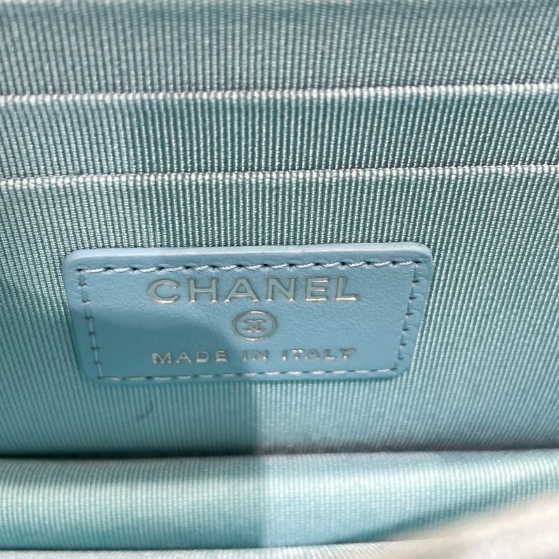 シャネル CHANEL マトラッセチェーンウォレット AP1649 ライトブルー シルバー金具 ラムスキン レディース ショルダーバッグ シャネル CHANEL マトラッセチェーンウォレット AP1649 ライトブルー