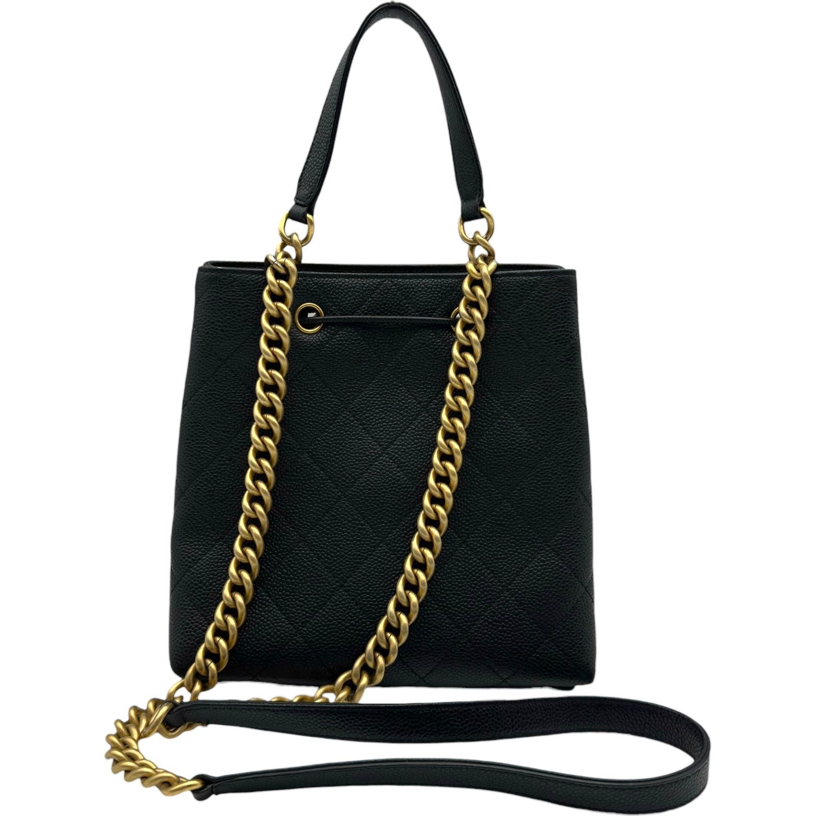シャネル CHANEL マトラッセ2WAY バケットショルダーバッグ AS0310 27番台 ブラック ゴールド金具 キャビア レディース ショルダーバッグ シャネル CHANEL マトラッセ2WAY バケットショルダーバッグ AS0310 27