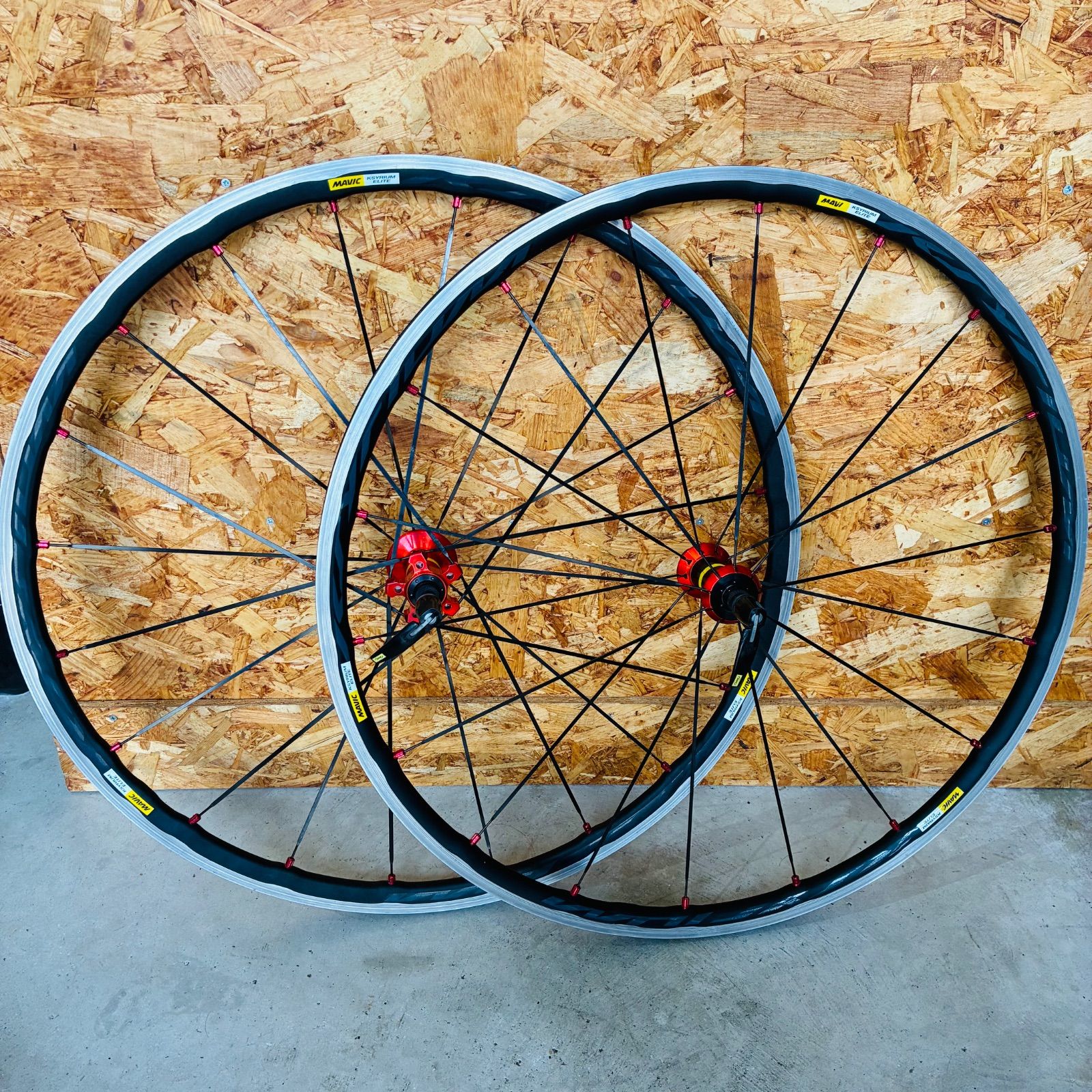 中古品】MAVIC KSYRIUM ELITE アルミ クリンチャー ホイール 前後 700 