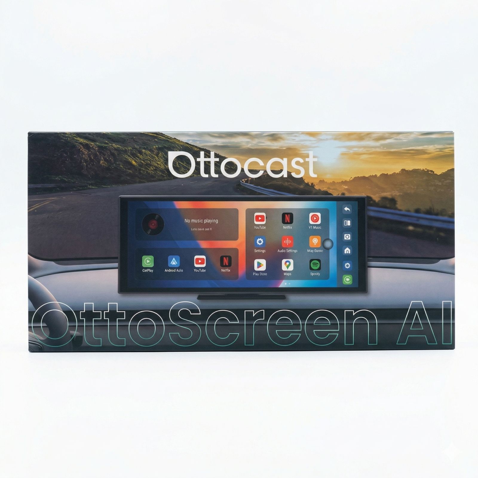 MP> オットキャスト OttoScreen AI ポータブルディスプレイオーディオ 