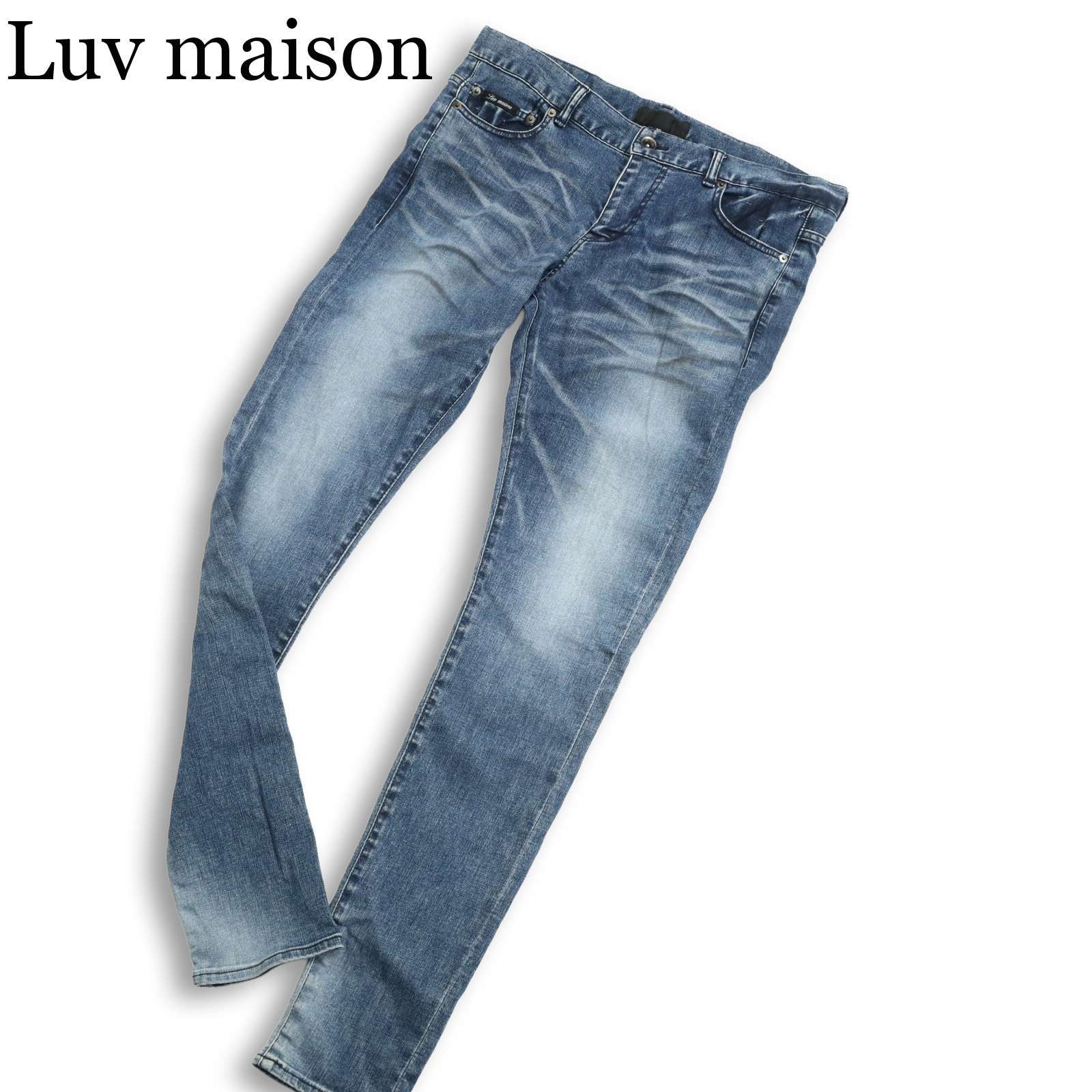 ☆Luv maison ジャックローズ の微光沢ストレッチ素材デザインパンツ