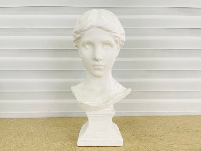 フレンチ 石膏像 胸像 女性 美術 オブジェ デッサン用 約27/23/49cm
