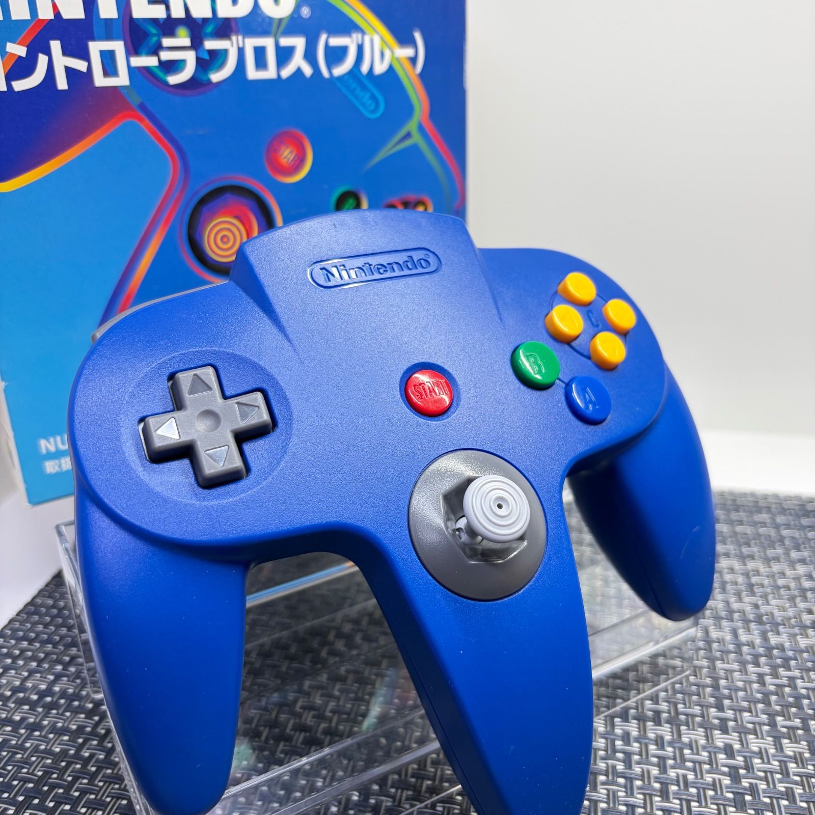 【フルメンテナンス】ニンテンドー64 コントローラー ブロス ブルー 青色 化粧箱付き