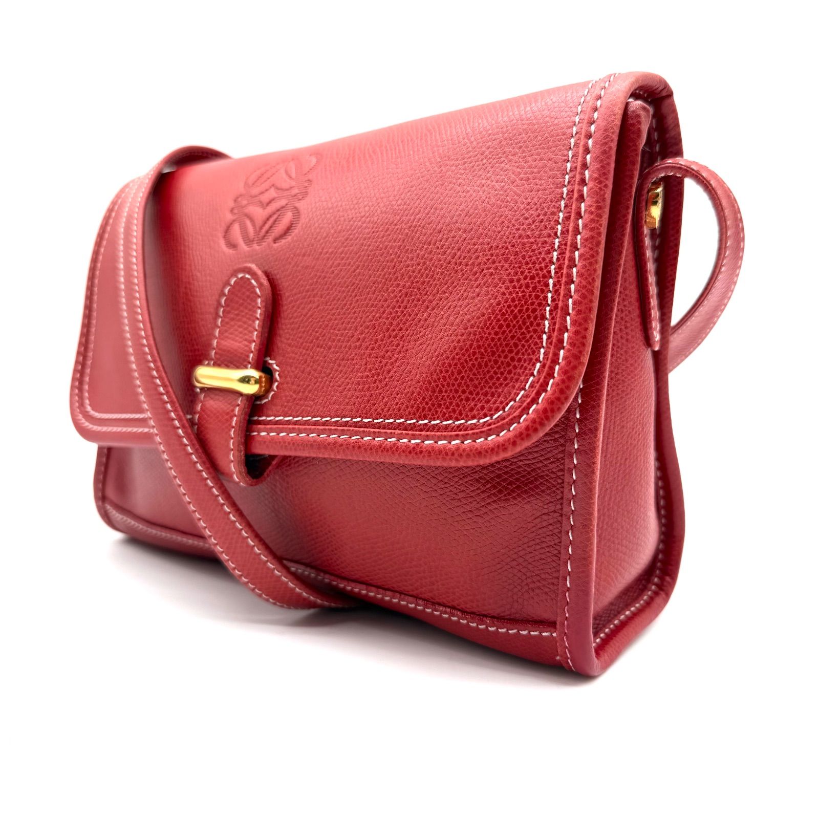 LOEWE - ✨希少✨ロエベ ショルダーバッグ アナグラム ロゴ型押し 美品 