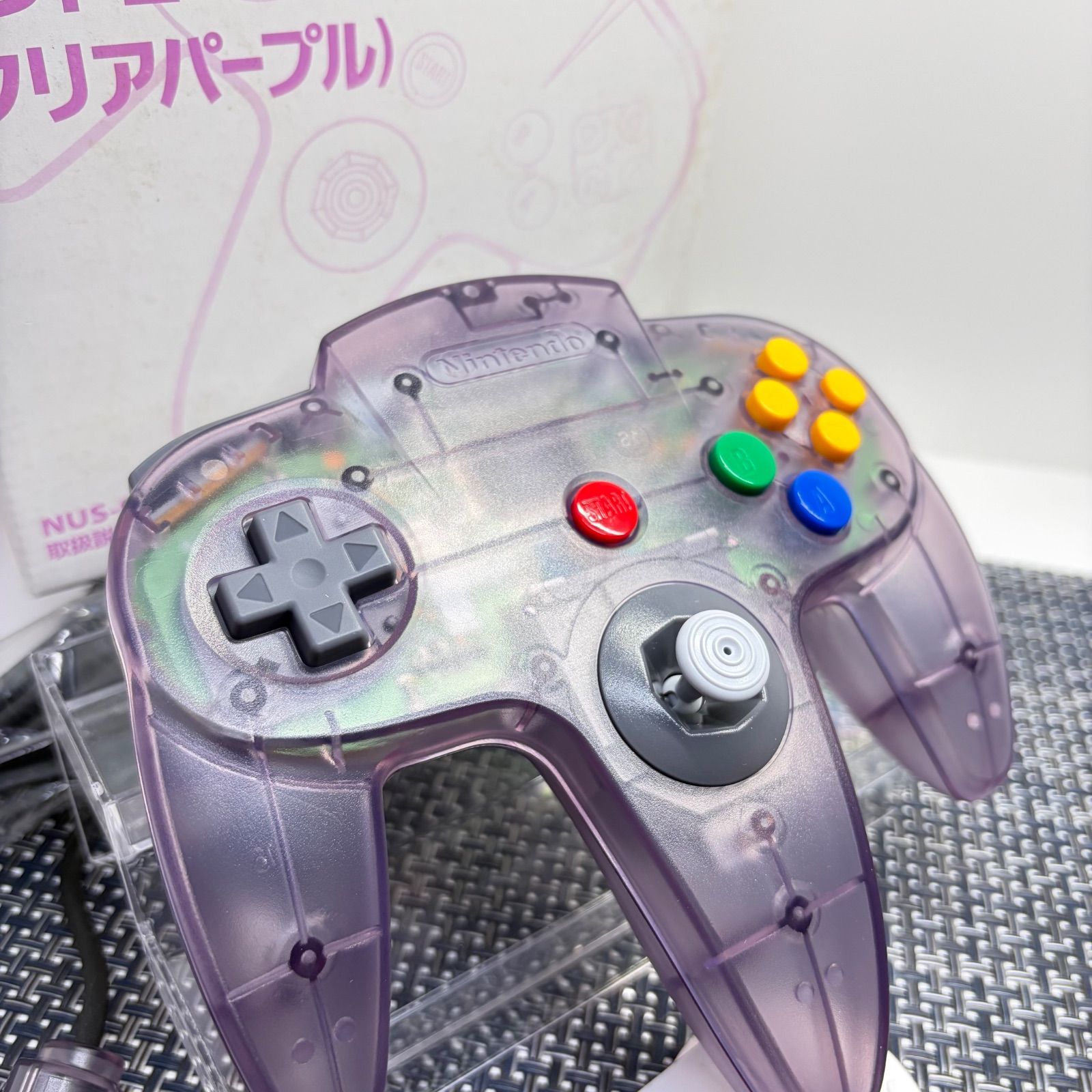 新品未使用】ニンテンドー64 コントローラーブロス クリアパープル 
