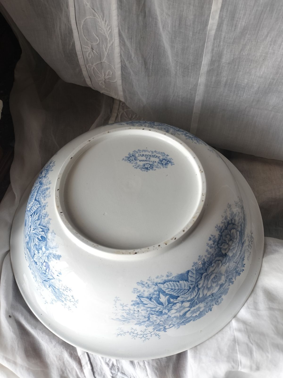 アンティーク フランス　陶器 ピッチャー 花柄　ジャルディニエール アンティーク フランス陶器 ピッチャー 花柄ジャルディニエール