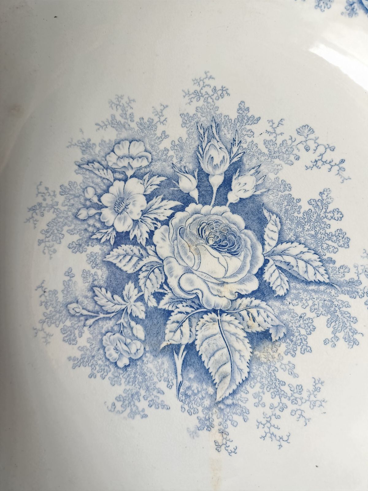アンティーク フランス　陶器 ピッチャー 花柄　ジャルディニエール フランス アンティーク 花 絵つき ジャルディニエール 陶器 ピッチャー