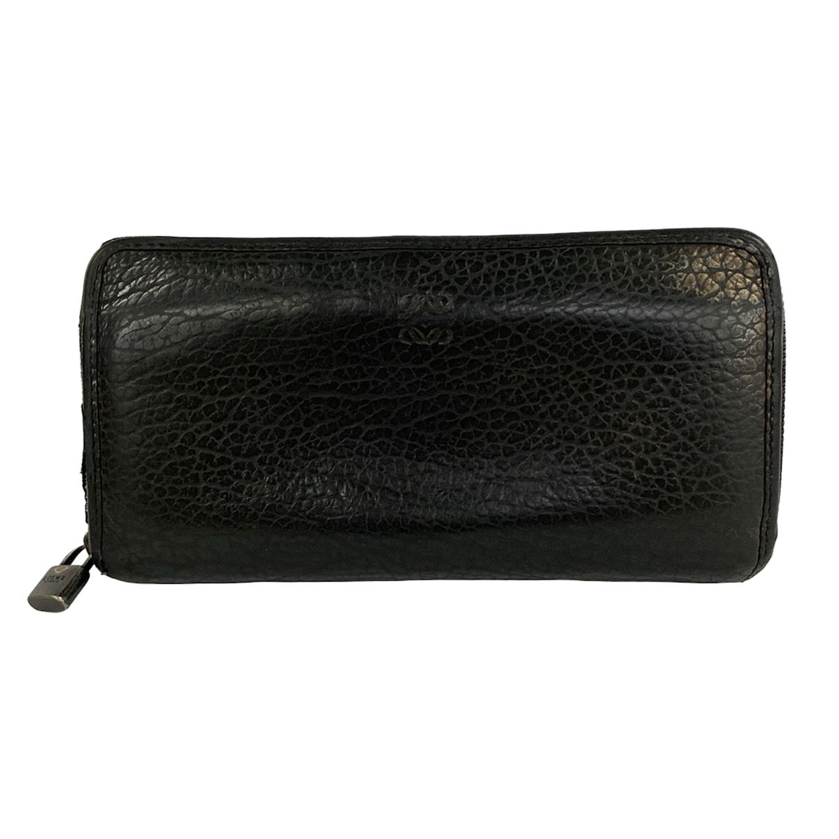 LOEWE(ロエベ) 長財布 - 黒 ラウンドファスナー レザー - メルカリ