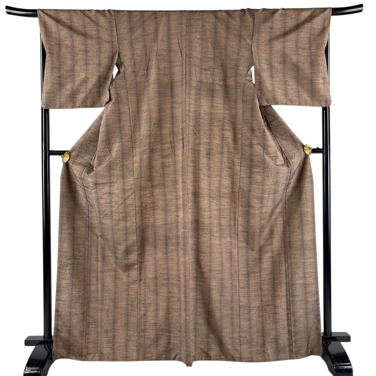 小紋 身丈156cm 裄丈67cm 正絹 秀品 【中古】 美品】 小紋 身丈156cm 裄丈66cm M 薄物 縦絽 若松 桜 紫 正絹 名品