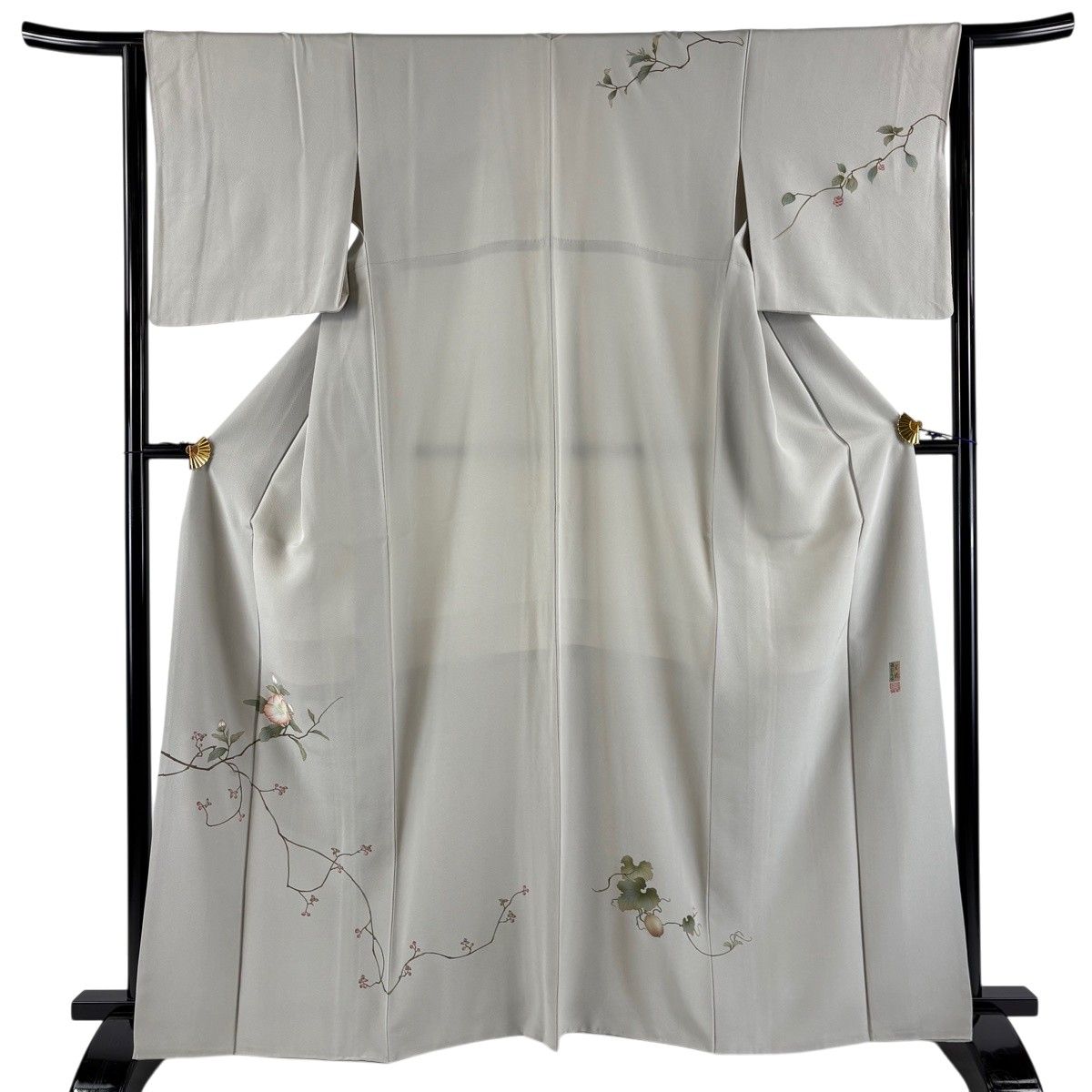 【美品】 付下げ 身丈164cm 裄丈66cm 正絹 秀品 【中古】 30%OFF 【美品】 付下げ 身丈164cm 裄丈66cm M 袷 やまと 桜 地紋 赤紫