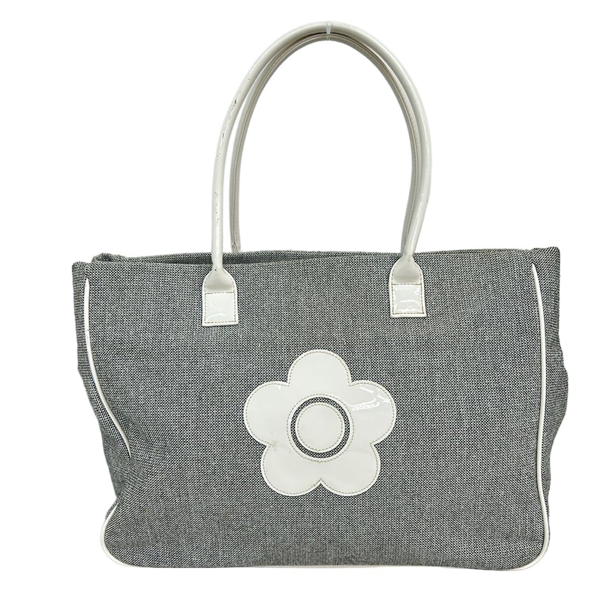 MARY QUANT(マリークワント) ショルダーバッグ - ライトグレー×白 
