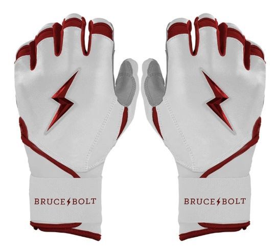 ブルースボルト　野球　ソフトボール　バッティンググローブ　ロングカフ　マロン　Chrome Series Long Cuff Batting Gloves - Maroon