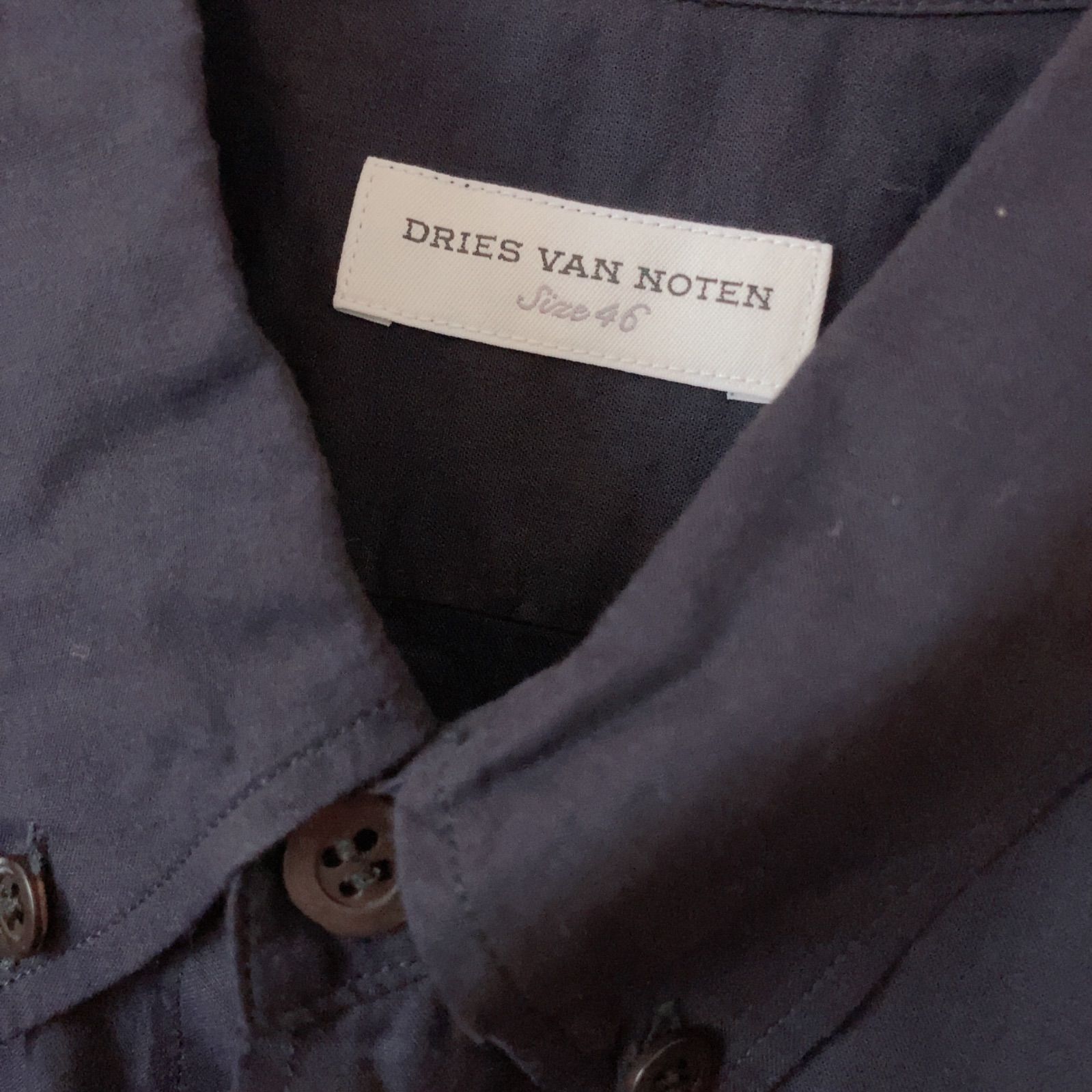 DRIES VAN NOTEN ドリスヴァンノッテン 半袖シャツ 紺 ネイビー メンズ 