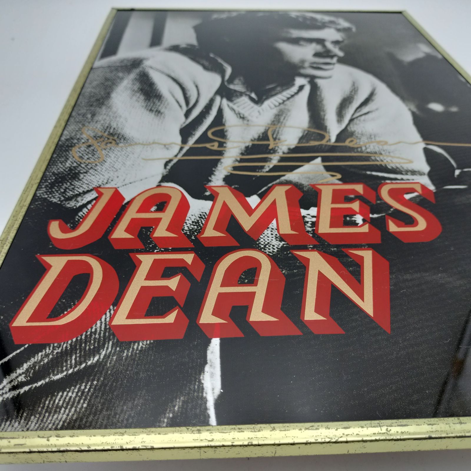 ジェームス・ディーン 大型パブミラー 30X45cm 壁掛け 鏡 ヴィンテージ 