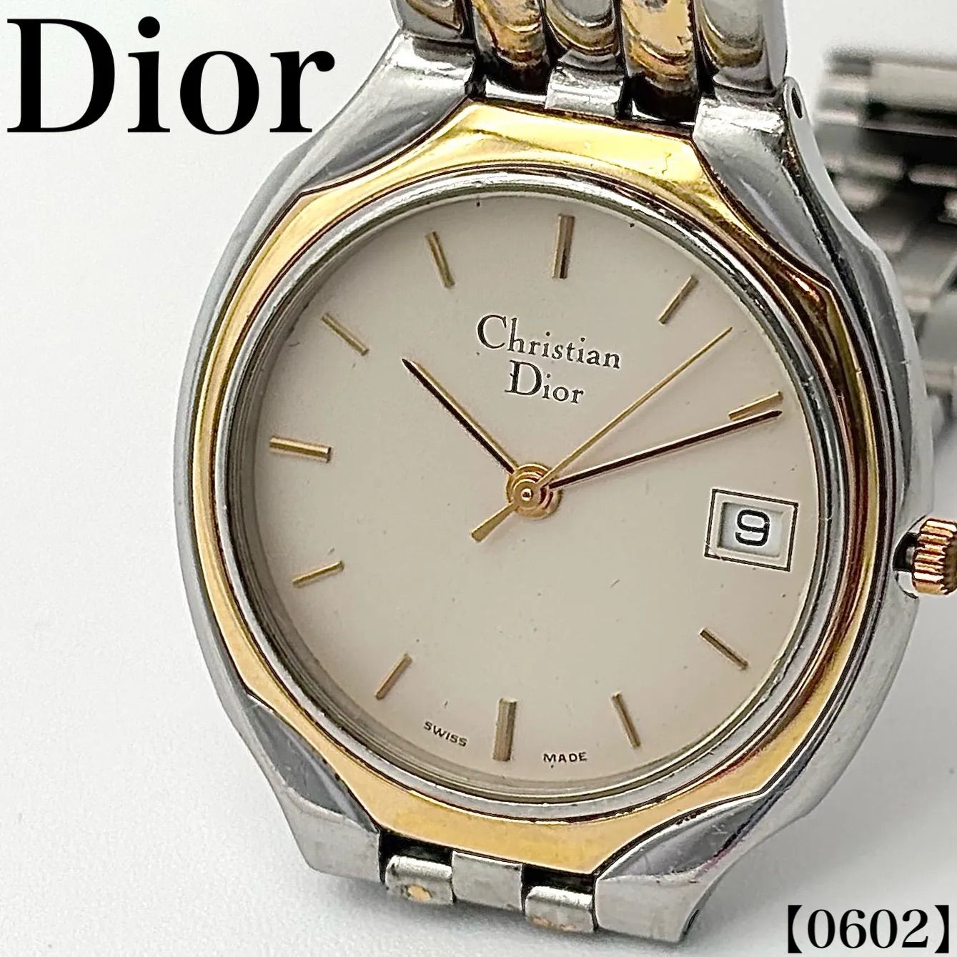 稼働品 Working item クリスチャンディオール Christian Dior 腕時計 メンズ レディース Men Women クォーツ Quartz デイト 日付 コンビカラー ラウンド ヴィンテージ 3002 3001 0602