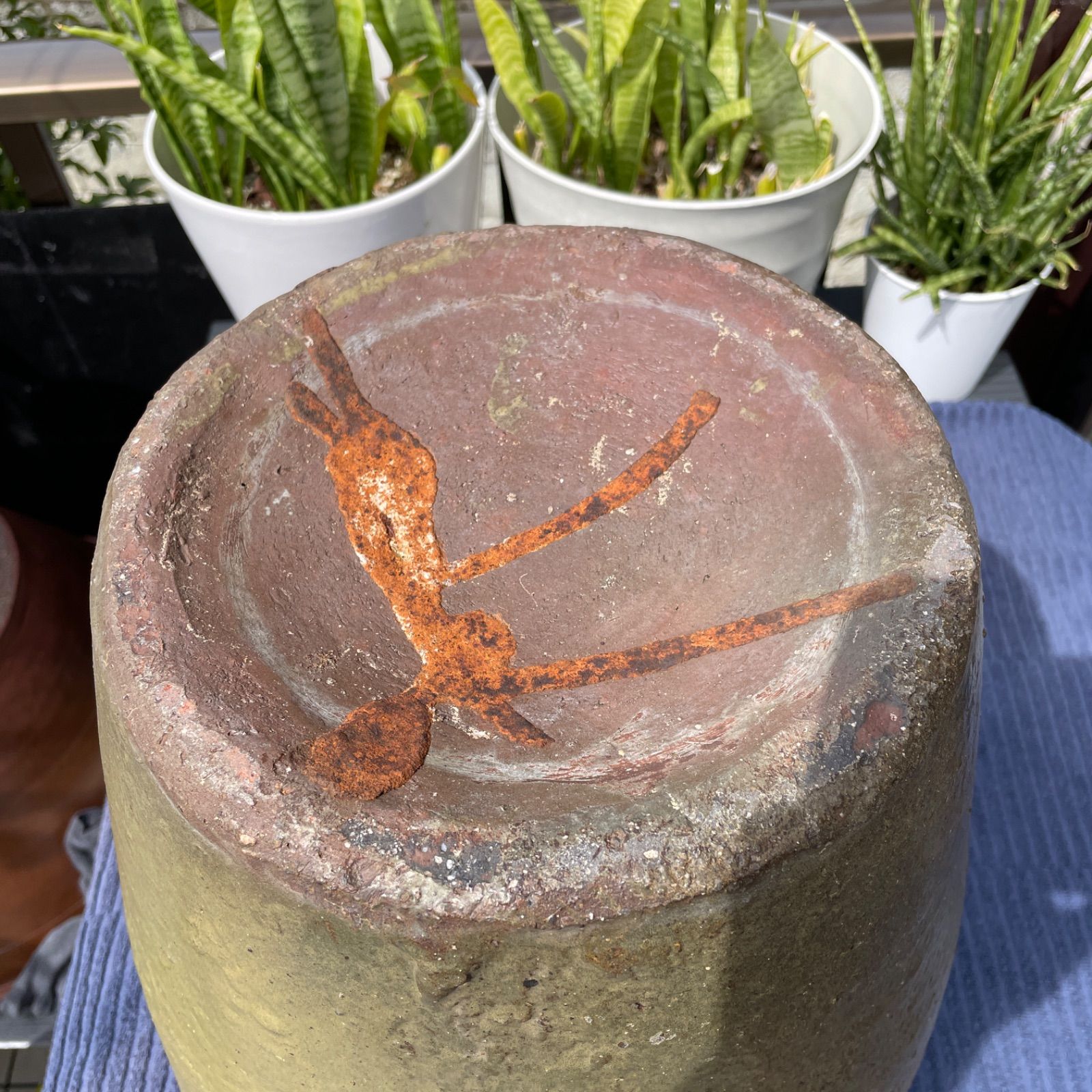 陶器製 紹興酒の甕 大壺 Φ16㎝×高さ49cm - メルカリ