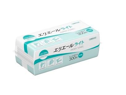 エリエール エリエールペーパータオル ライト 小判 ３００枚 ４２パック入 21001568