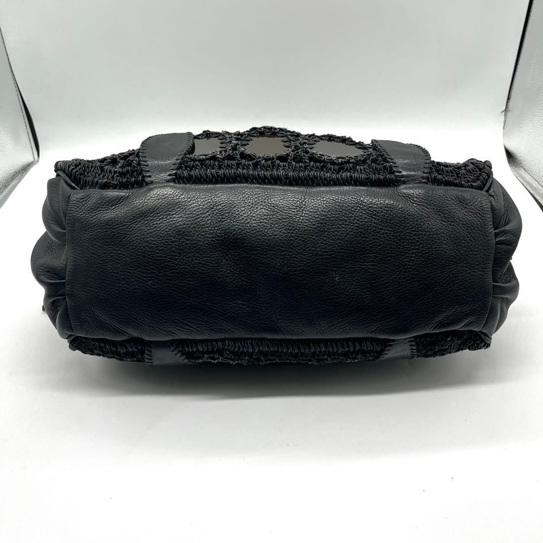 Jamin Puech 編み込みレザー デザインバッグ A4 ブラック アート系 
