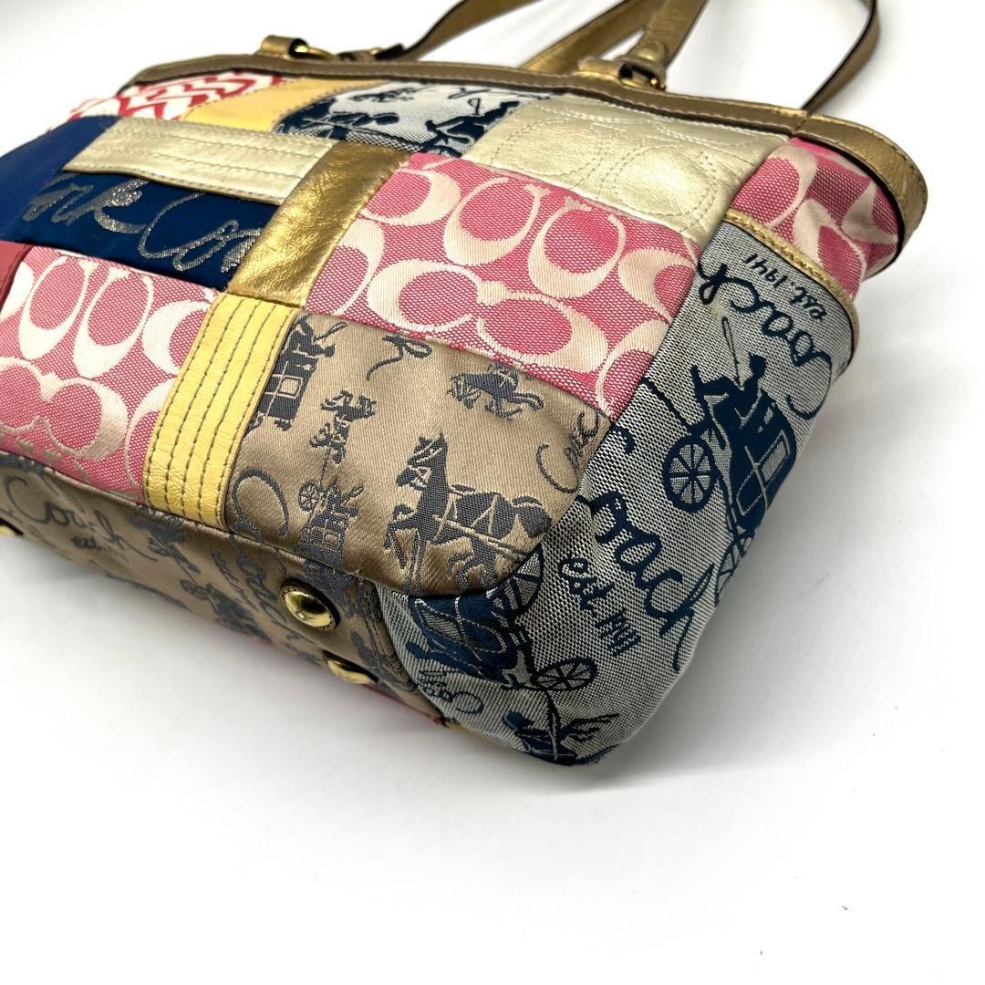 r*o様 COACH ゴールドパッチワーク柄 トートバッグ r*o様 COACH
