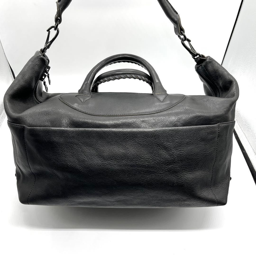 SCOTCH GRAIN ボストンバッグ 2way 本革 大容量 黒 2590 SCOTCH GRAIN ボストンバッグ 2way 本革 大容量 黒 2590 - メルカリ