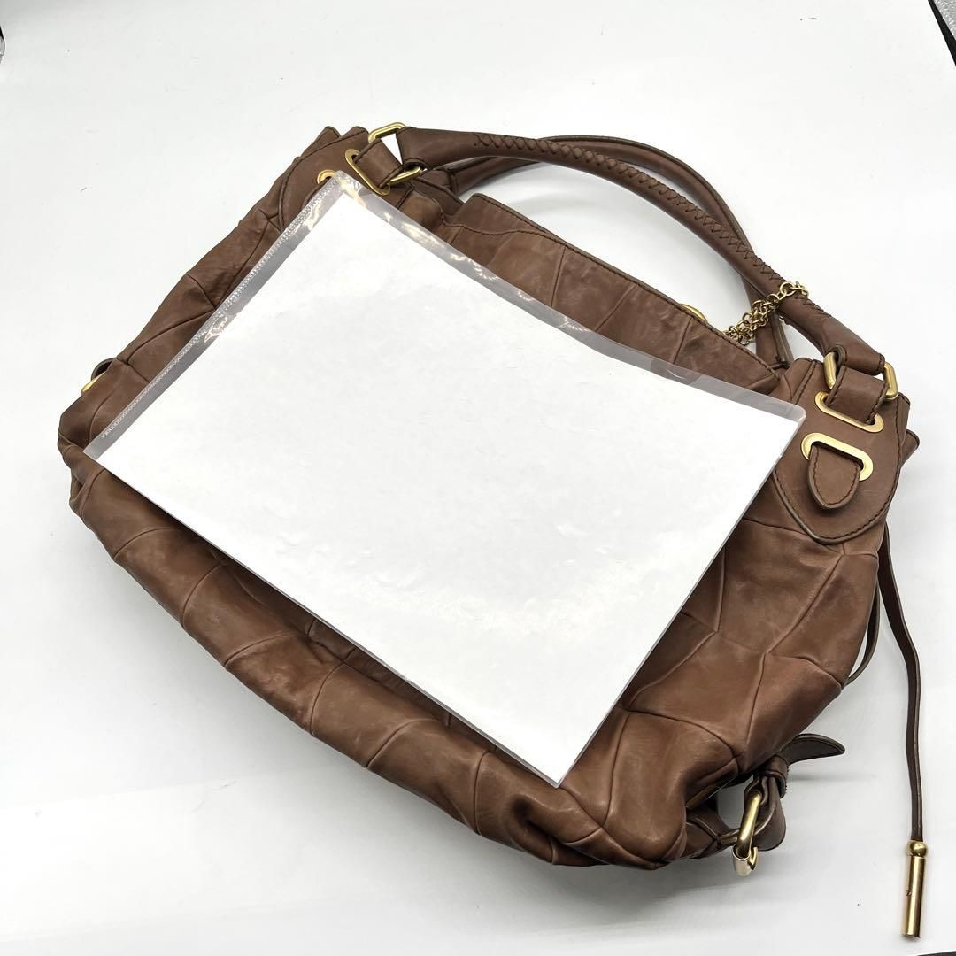 BALLY キルティング トートバッグ A4 レザー ブラウン 希少 2519 