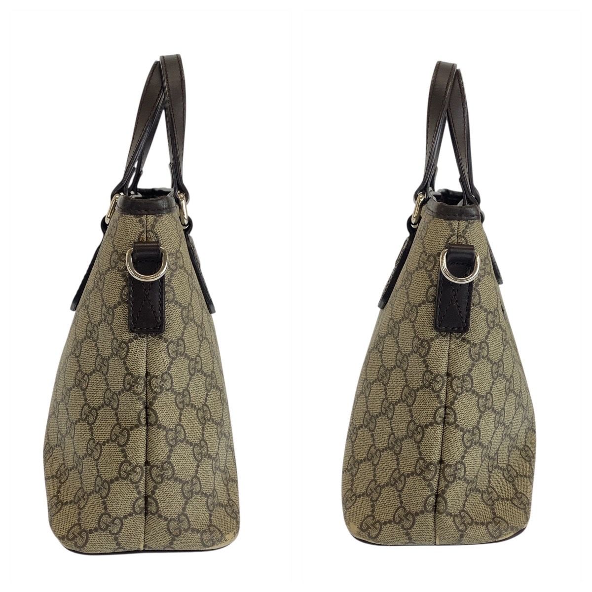 GUCCI グッチ グレー ベージュ ブラウン GGスプリームキャンバス 