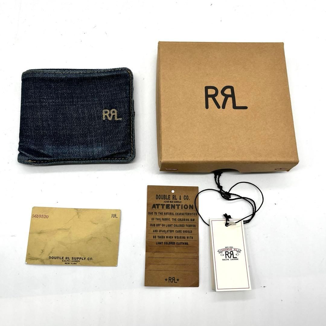 RRL ダブルアールエル 二つ折り財布 デニム ラルフローレン ブルー