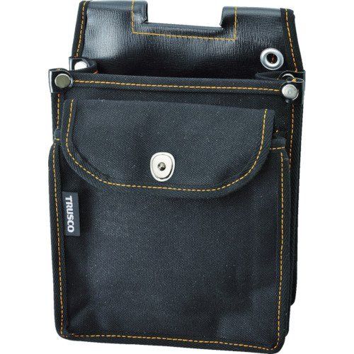 新品 TRUSCO(トラスコ) 内線工事用電工腰袋 前ポケット フタ付 TDI-FM-BK