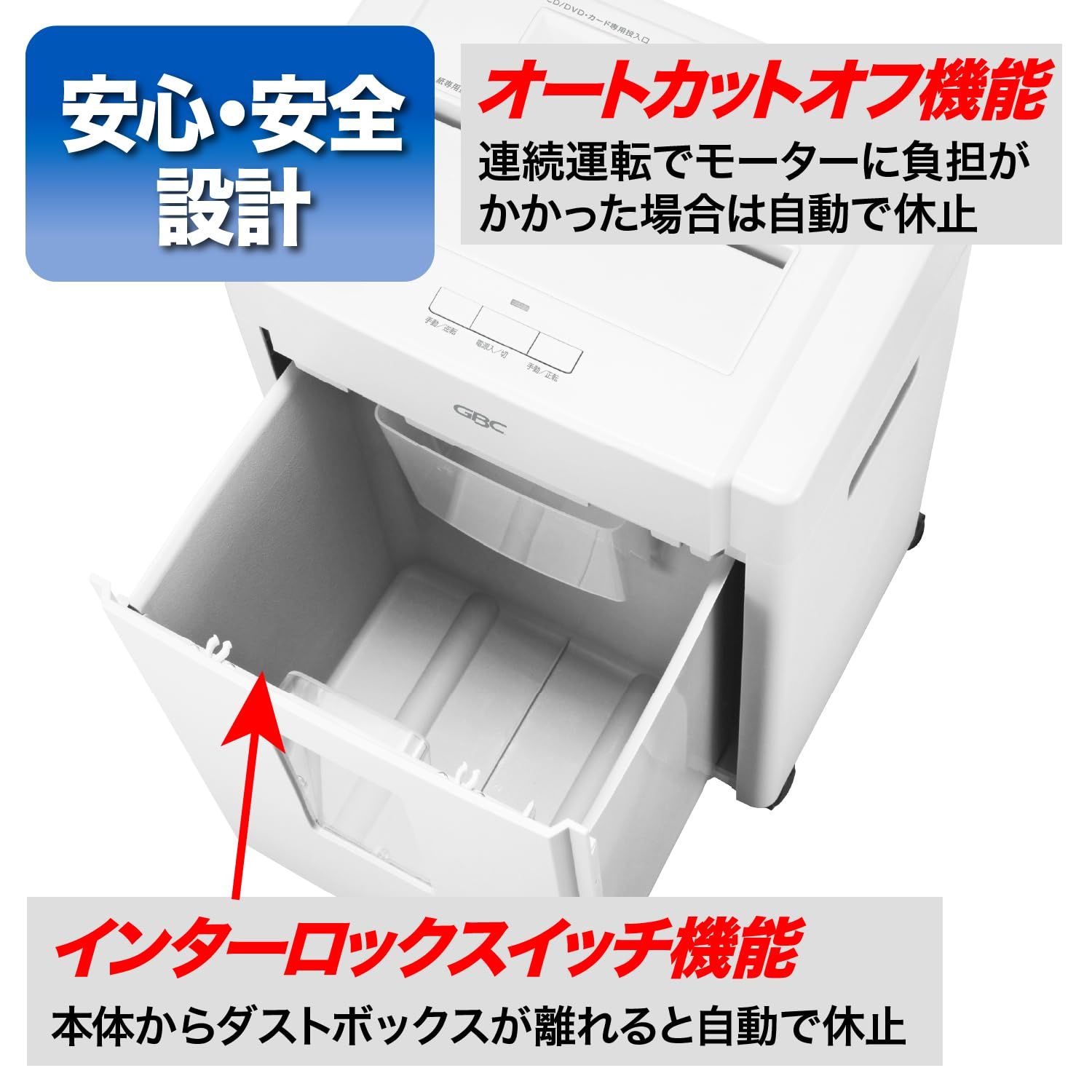 新品 GBC シュレッダー オフィス用 A4対応 最大9枚細断 連続使用約30分 