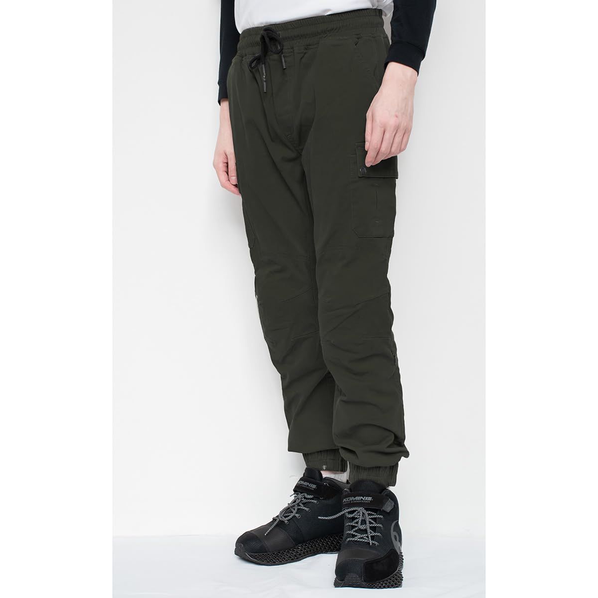 新品 コミネ(KOMINE) バイク用 パンツ PK-753 プロテクトコットンジョガーパンツ Olive WL