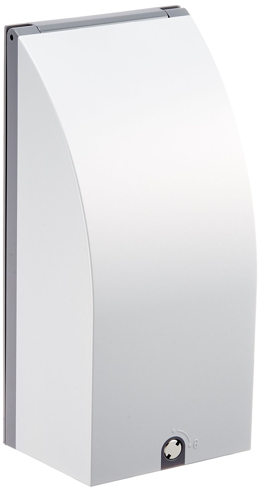 新品 パナソニック(Panasonic) スマート カバー付接地防水コンセント 簡易鍵 抜け止め式・アースターミナル式 露出・埋込両用 ホワイトシルバー WK4702S