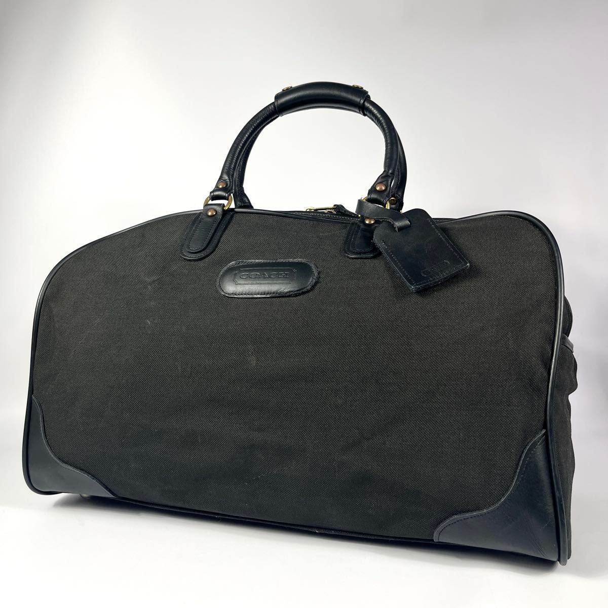 美品 COACH コーチ ボストンバッグ トラベルバッグ ブラック 大容量 