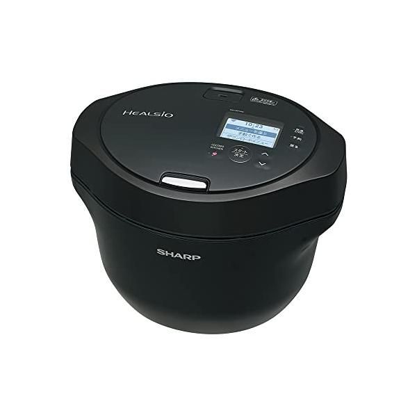 【中古】シャープ ヘルシオ ホットクック 電気調理鍋 無水鍋 1.6L 2~4人用 スマホ連携 ブラック KN-HW16G-B