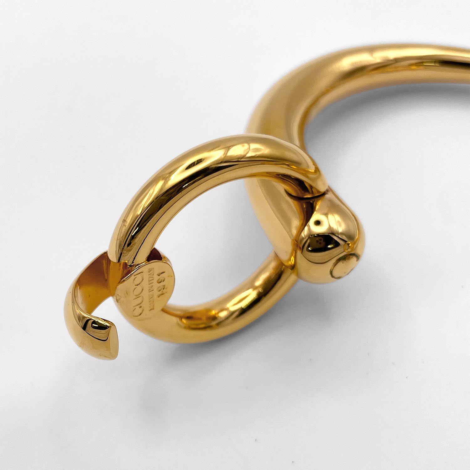 GUCCI ホースビットバングル ゴールド ビンテージ ホースビット〕18K