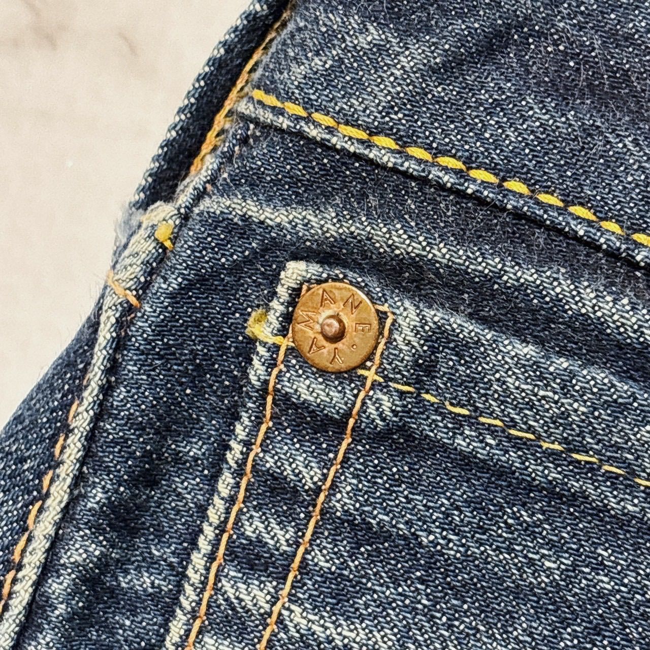 EVISU エヴィス No.2 LOT 2000 EVISU 黒カモメペイント セルビッチ