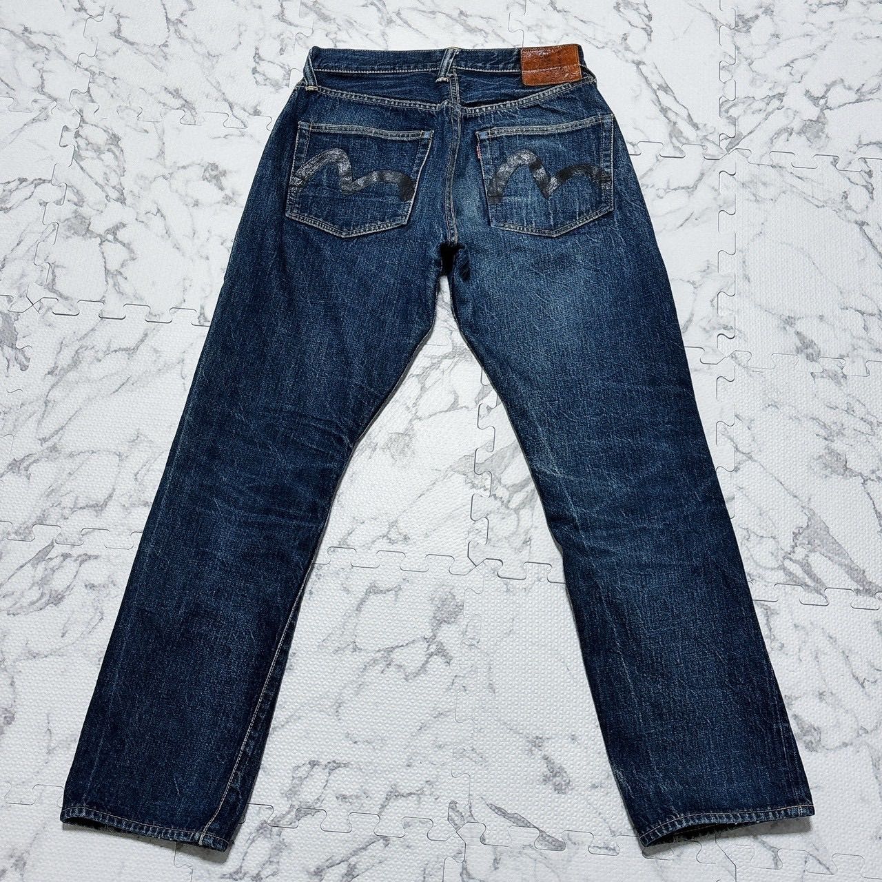 EVISU エヴィス No.2 LOT 2000 EVISU 黒カモメペイント セルビッチ