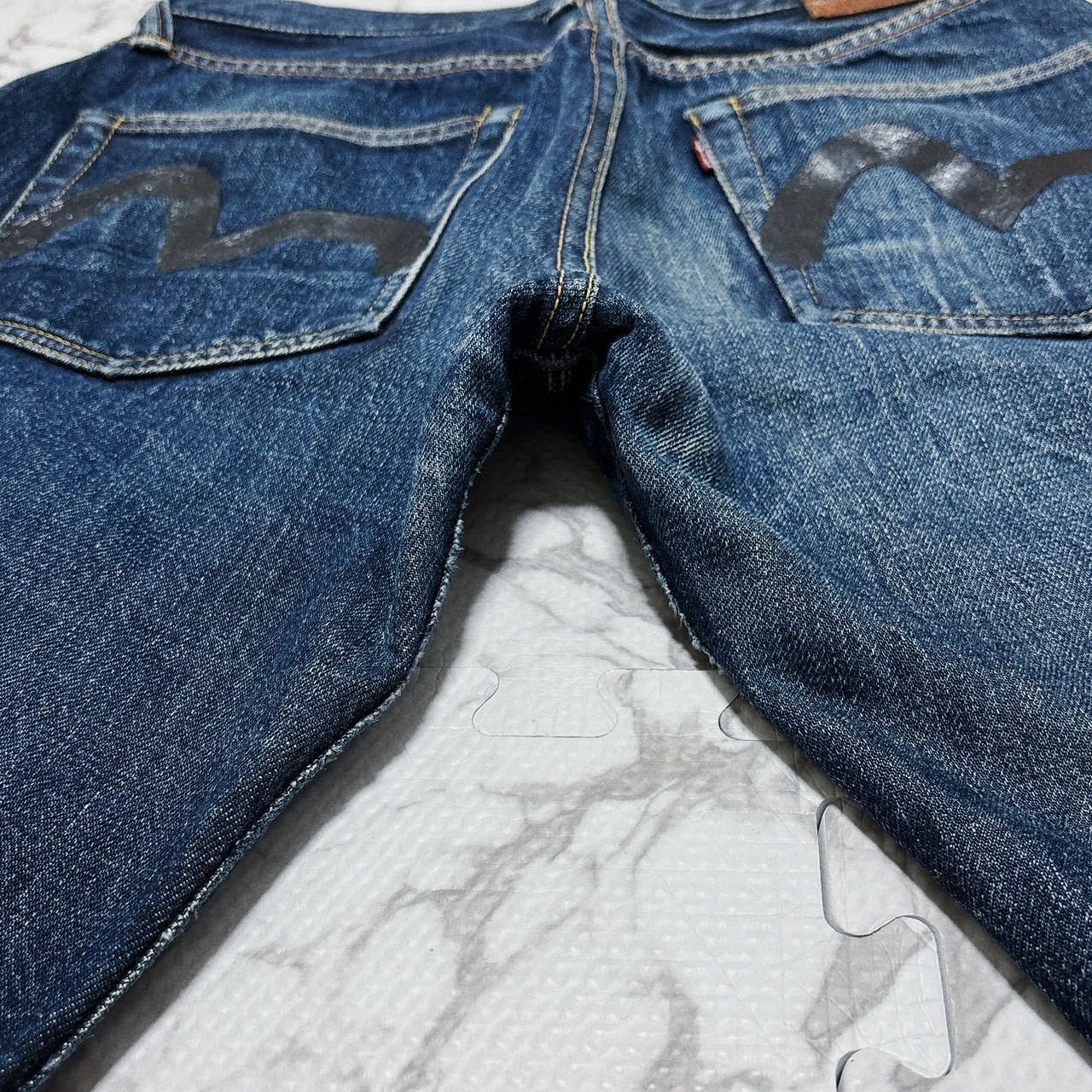 EVISU エヴィス No.2 LOT 2000 EVISU 黒カモメペイント セルビッチ