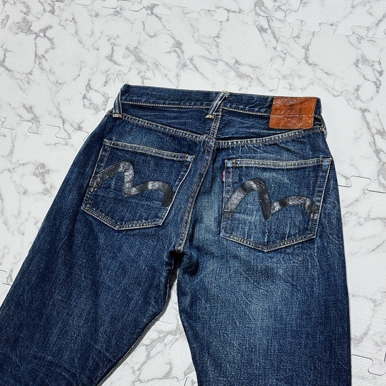 EVISU エヴィス No.2 LOT 2000 EVISU 黒カモメペイント セルビッチ