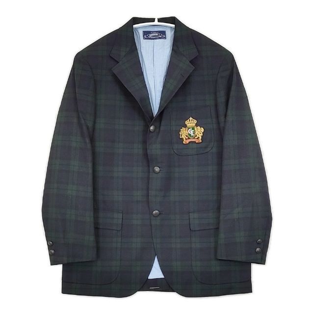 GOODENOUGH IVY エンブレム付き ブラックウォッチ チェック テーラード 
