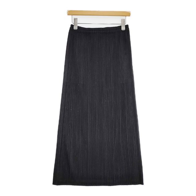 美品✨ロングプリーツスカート タイト ブラック　ジップ 【L相当】 D461 Louere フロントジップハイウエストタイトスカート[品番：AMTW0011184